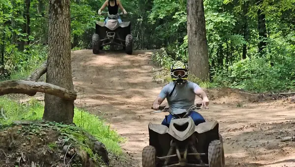 Guided ATV tour through the forest at NJ ATV Rentals