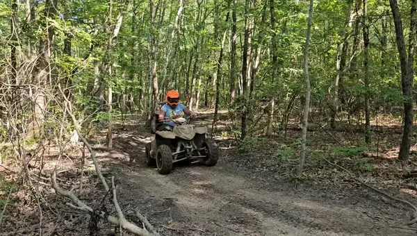 Guided ATV tour through the forest at NJ ATV Rentals