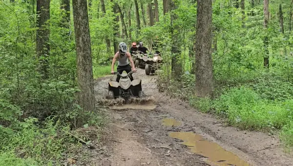 Guided ATV tour through the forest at NJ ATV Rentals