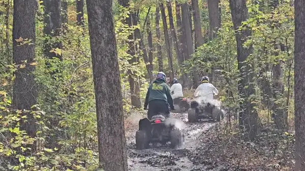 Guided ATV tour through the forest at NJ ATV Rentals